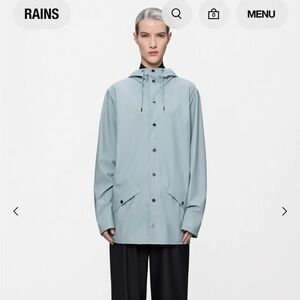 Rains light blue rain jacket